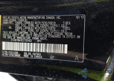 2014 Lexus Rx 350 from USA, damaged, VIN 2T2ZK1BA1EC135462